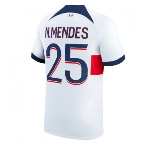 Paris Saint-Germain Nuno Mendes #25 Gostujuci Dres 2023-24 Kratak Rukavima